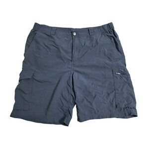 Columbia Cargo Shorts Men's 38 Silver Ridge Hiking Trail Utility Gray Fishing